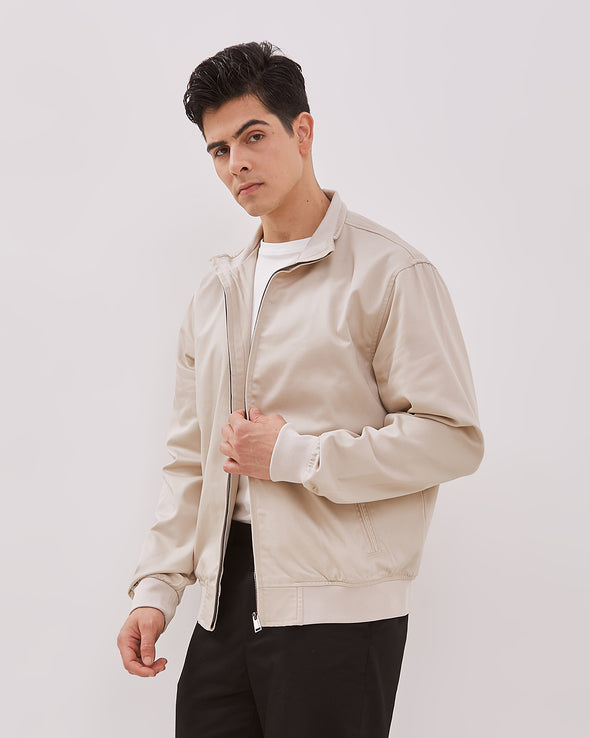 Men's Cream Harrington Jacket