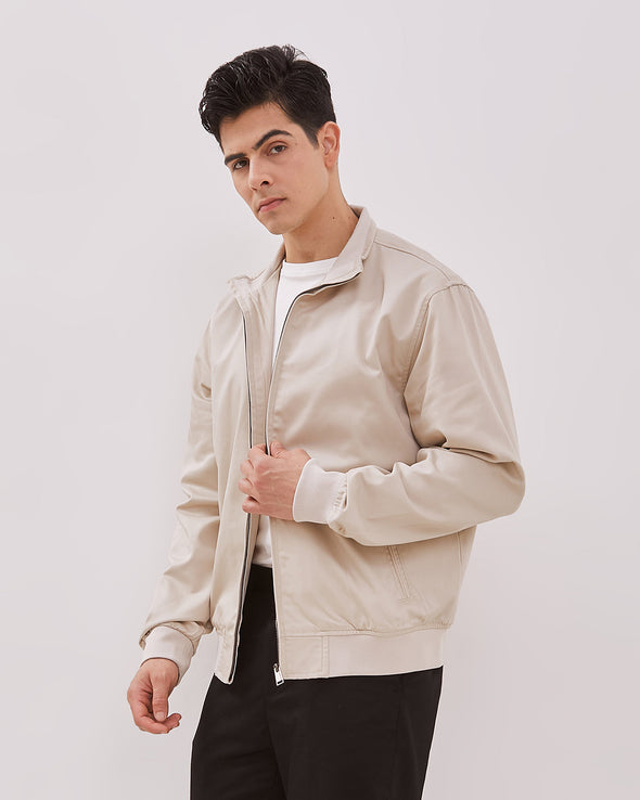 Men's Cream Harrington Jacket