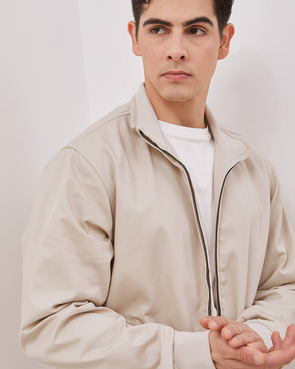 Men's Cream Harrington Jacket
