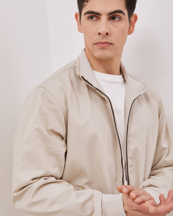 Men's Cream Harrington Jacket