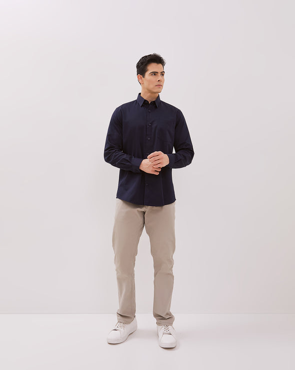 Men's Navy Long Sleeve Shirt
