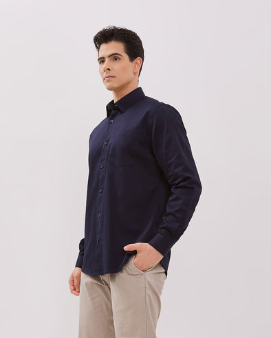 Men's Navy Long Sleeve Shirt