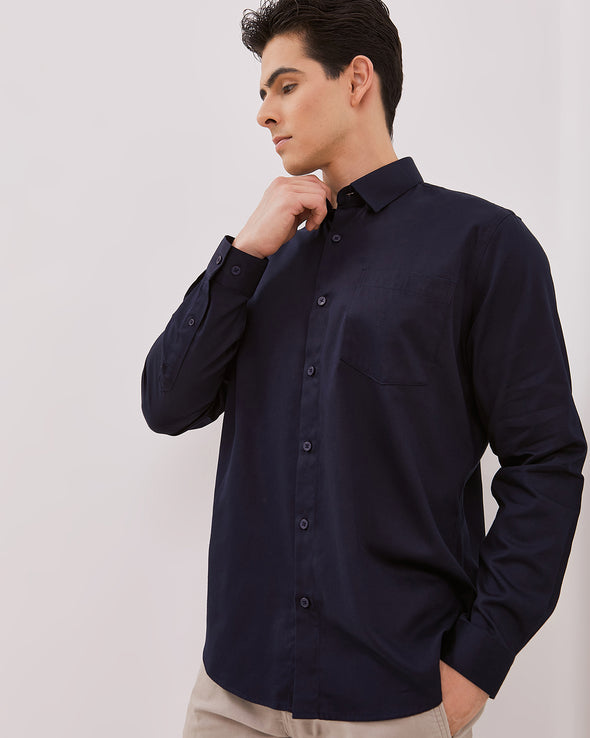 Men's Navy Long Sleeve Shirt