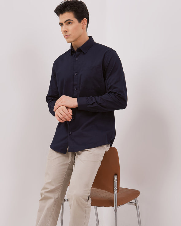 Men's Navy Long Sleeve Shirt