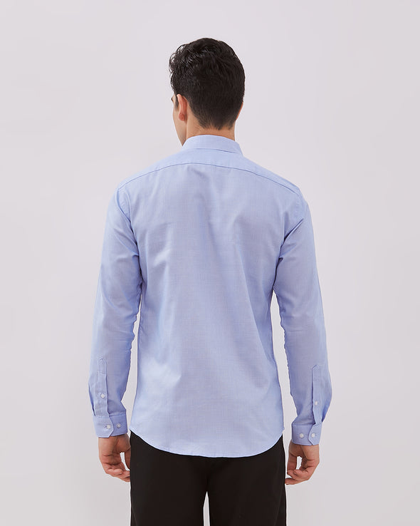 Men's Blue Long Sleeve Shirt