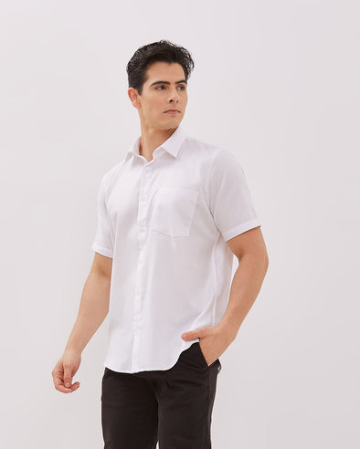 Men's White Short Sleeve Shirt