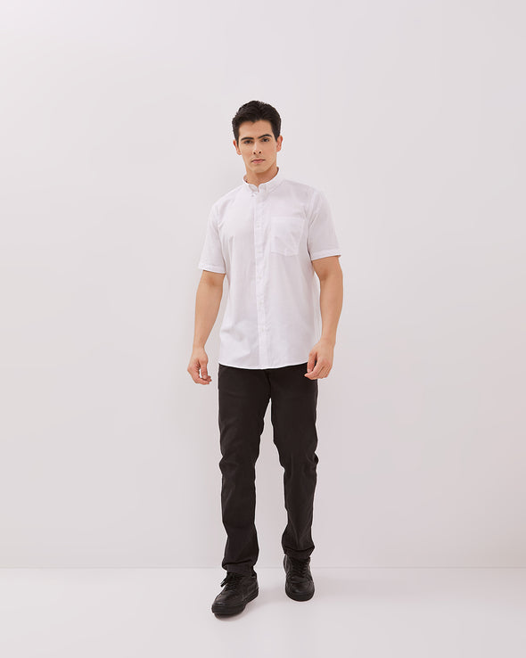 Men's White Short Sleeved Shirt
