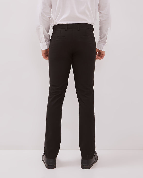 Men's Black Stretch Formal Trousers