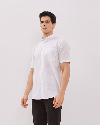 Men's Blue Short Sleeved Shirt