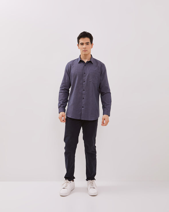 Men's Navy Blue Short Sleeved Shirt