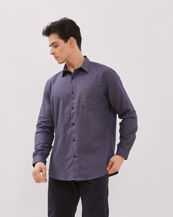 Men's Navy Blue Short Sleeved Shirt
