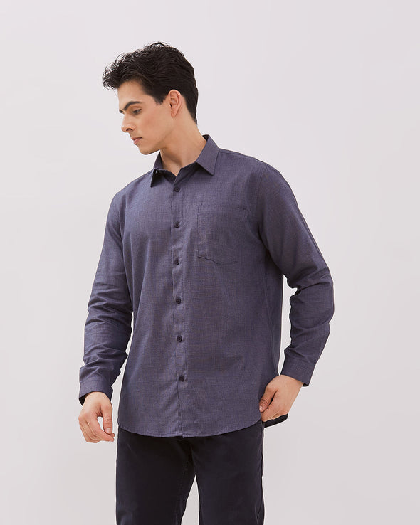 Men's Navy Blue Short Sleeved Shirt