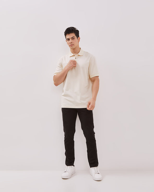 Men's Cream Polo Shirt