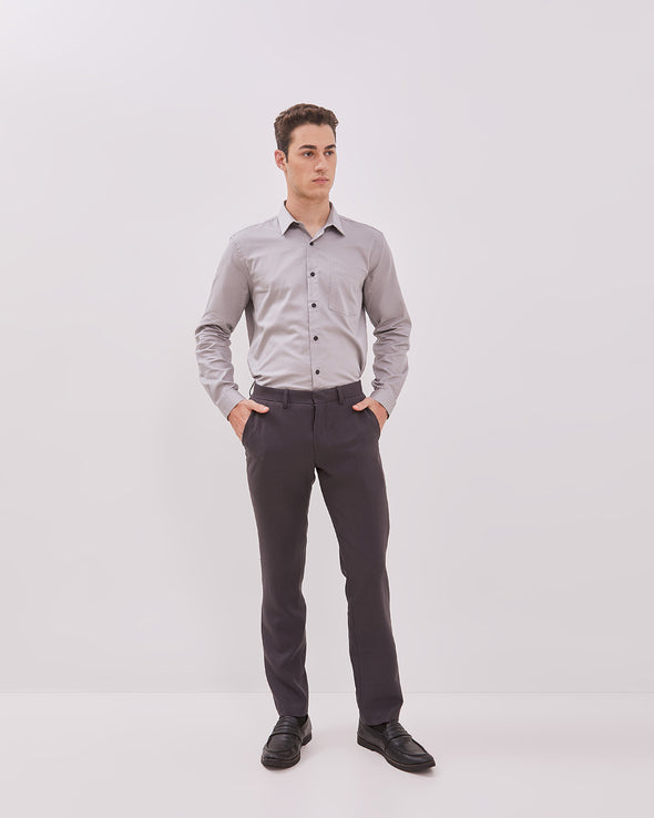 Slim Fit Dark Grey Men's Long Pants