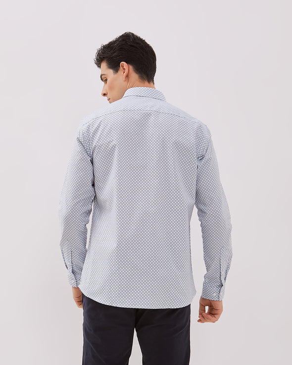 Men's Blue Long Sleeved Shirt