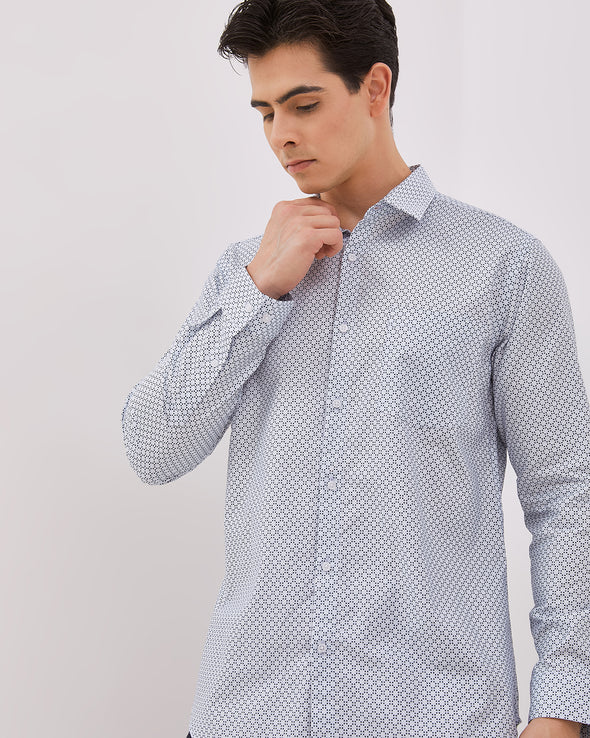 Men's Blue Long Sleeved Shirt