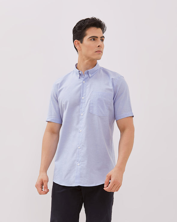 Blue Short Sleeved Shirt