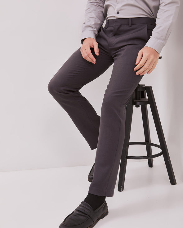 Slim Fit Dark Grey Men's Long Pants