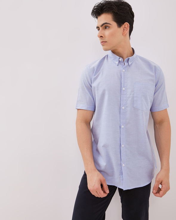 Blue Short Sleeved Shirt