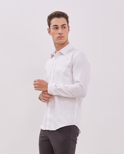 Men's White Long Sleeve Shirt