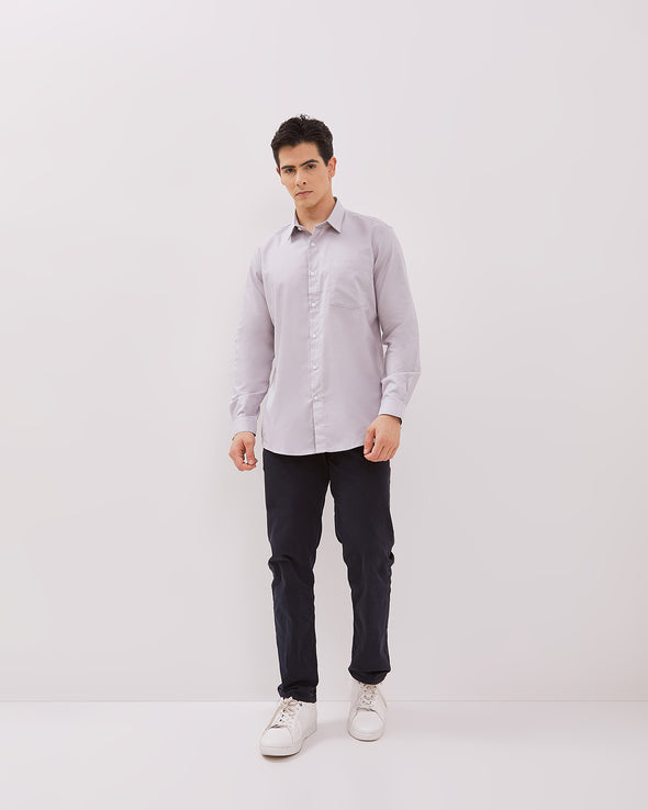 Men's Light Gray Short Sleeved Shirt