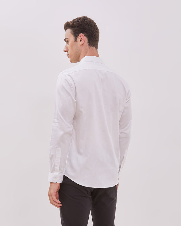 Men's White Long Sleeve Shirt