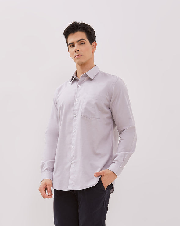 Men's Light Gray Short Sleeved Shirt