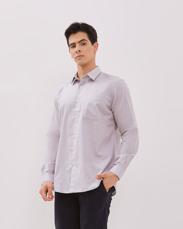 Men's Light Gray Short Sleeved Shirt