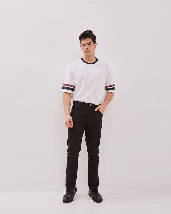 Men's Black Chinos Slim Fit Trousers