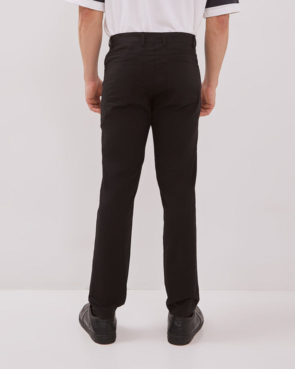 Men's Black Chinos Slim Fit Trousers