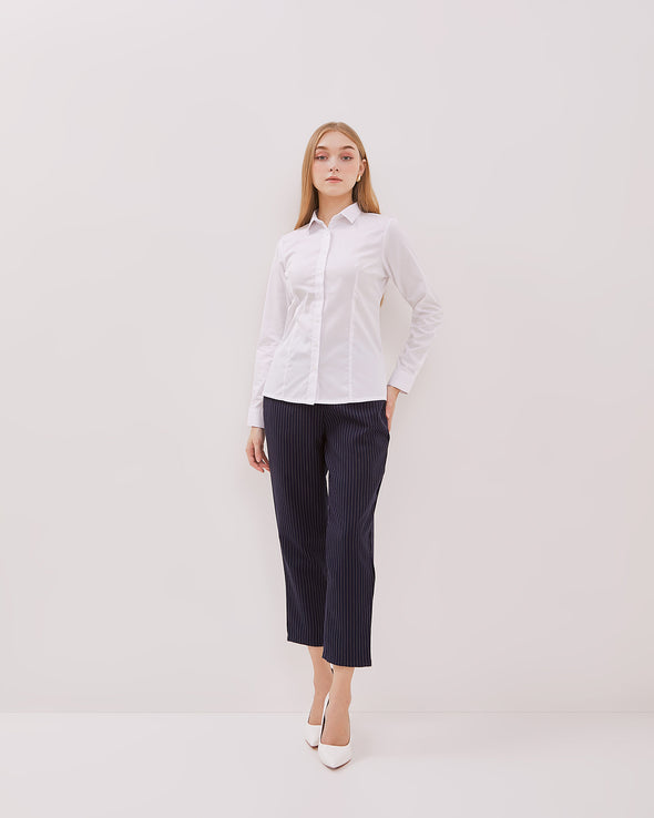 Women's White Long Sleeved Shirt