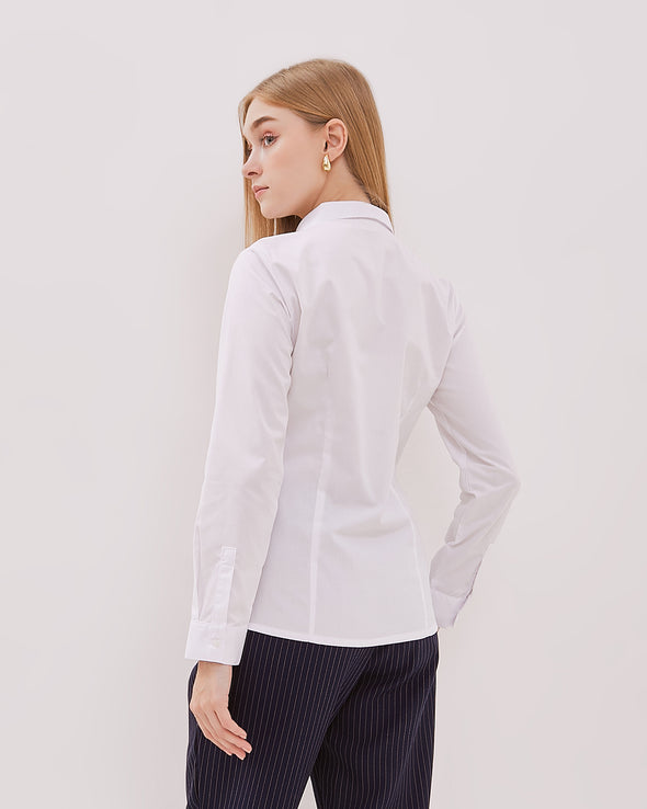 Women's White Long Sleeved Shirt