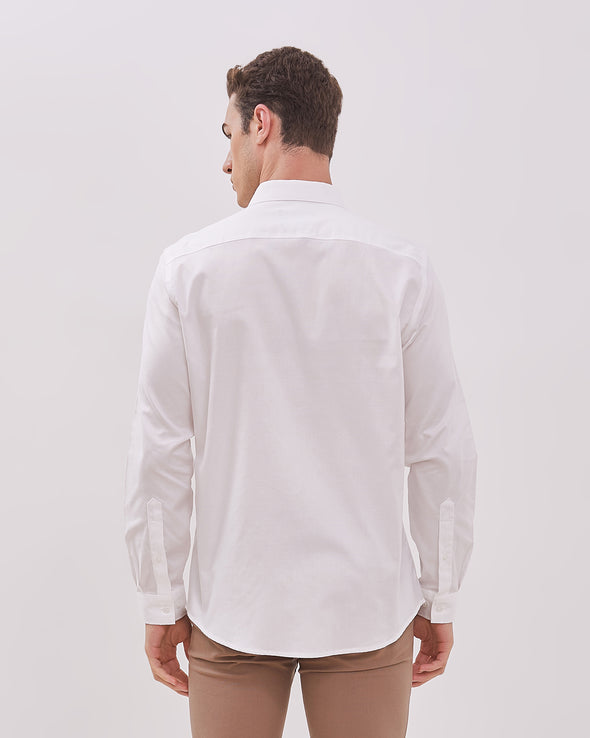 Men's White Long Sleeve Shirt