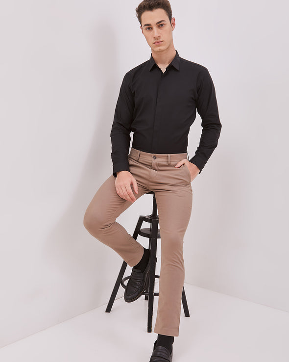 Chinos Slim Fit Cream Men's Long Pants