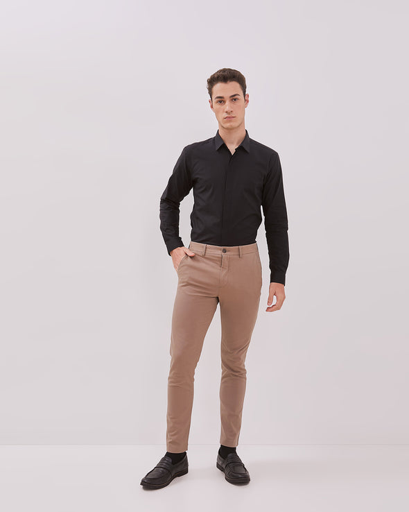 Chinos Slim Fit Cream Men's Long Pants