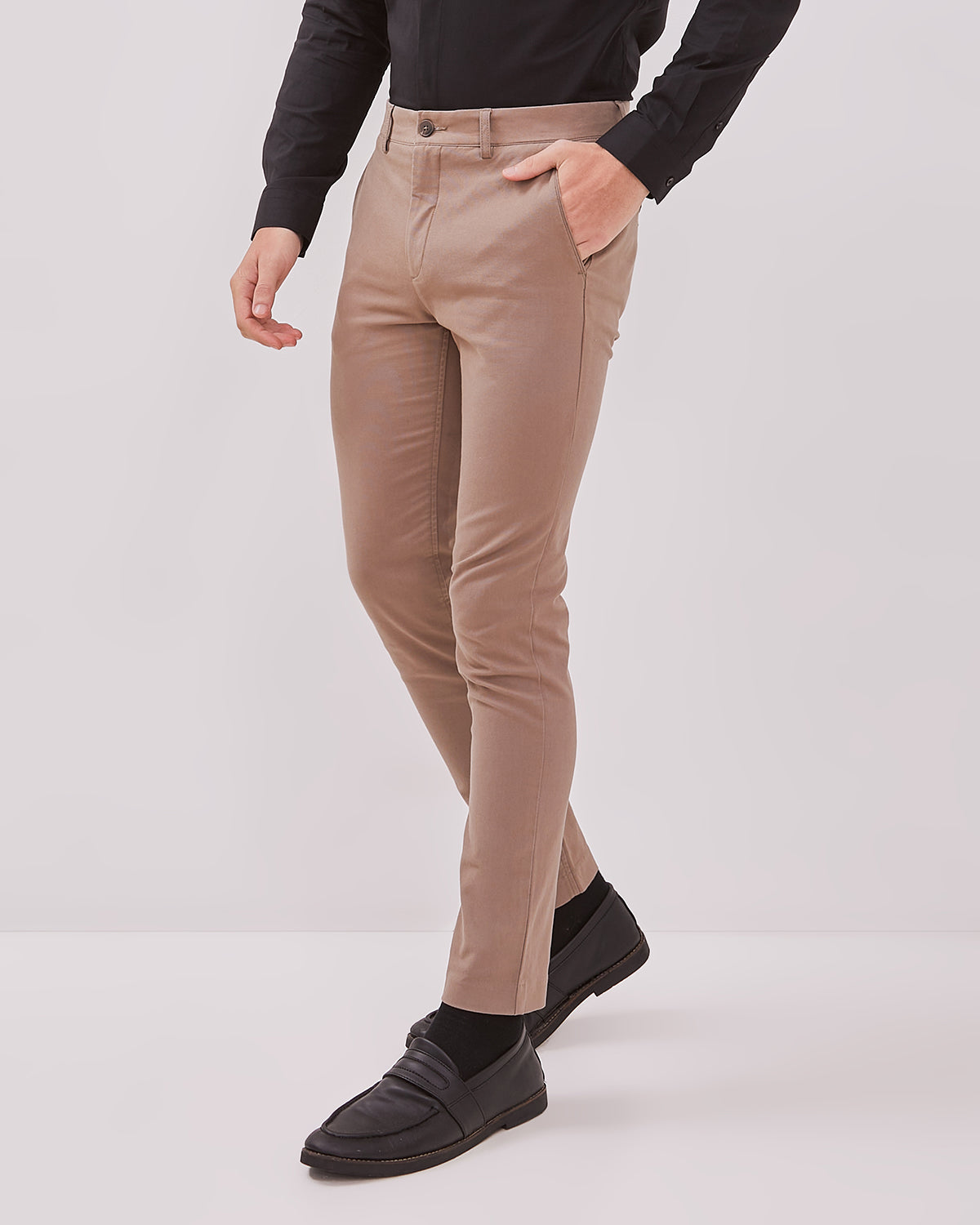 Chinos Slim Fit Cream Men's Long Pants
