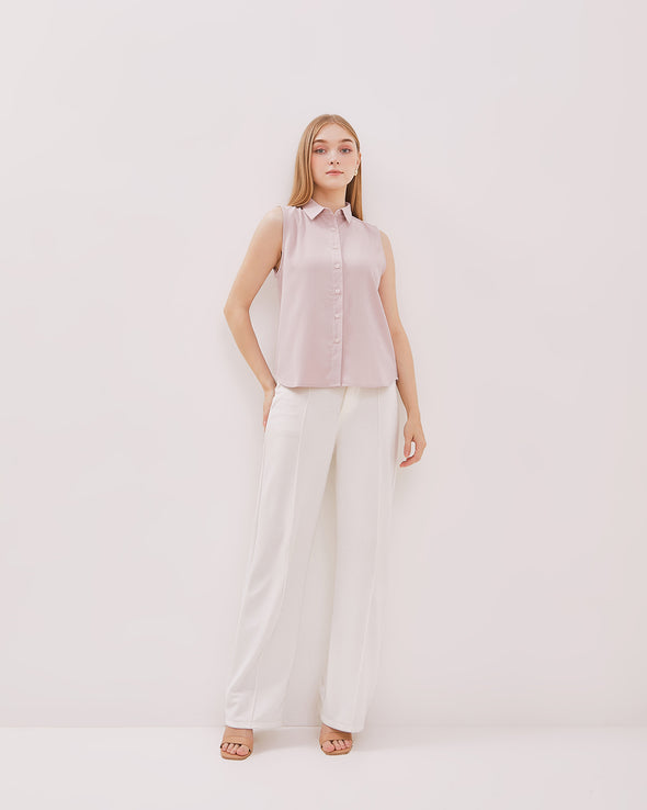 Women's Pink Sleeveless Shirt