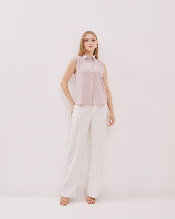 Women's Pink Sleeveless Shirt