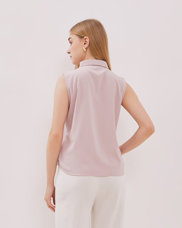 Women's Pink Sleeveless Shirt