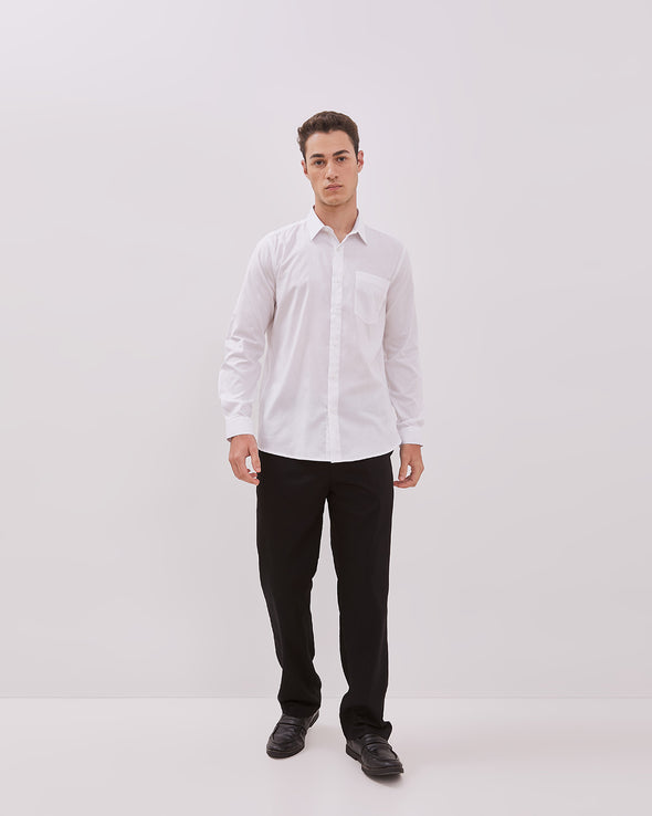 Men's White Long Sleeve Shirt
