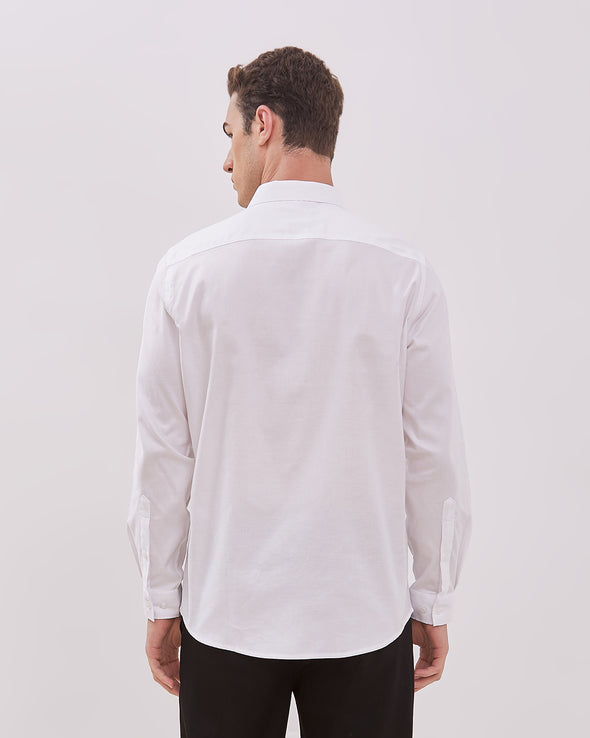 Men's White Long Sleeve Shirt