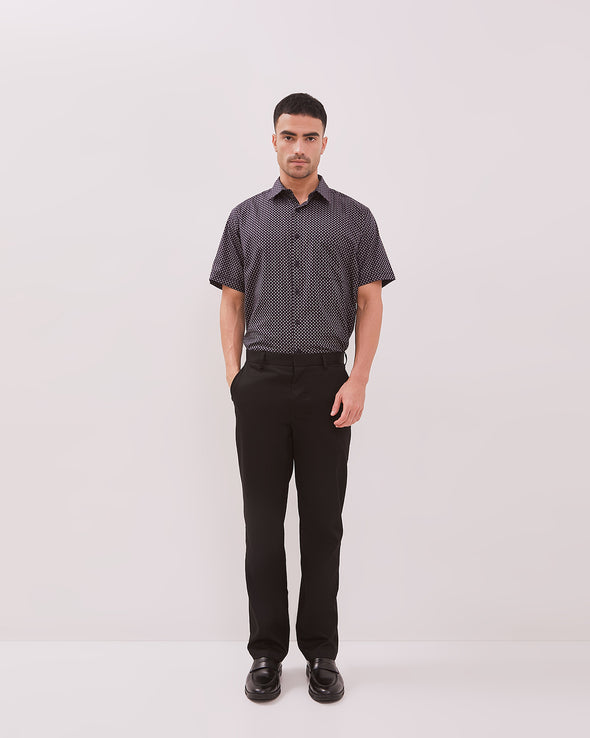 Men's Short Sleeve Shirt Regular Fit Navy