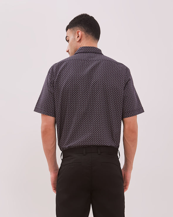 Men's Short Sleeve Shirt Regular Fit Navy