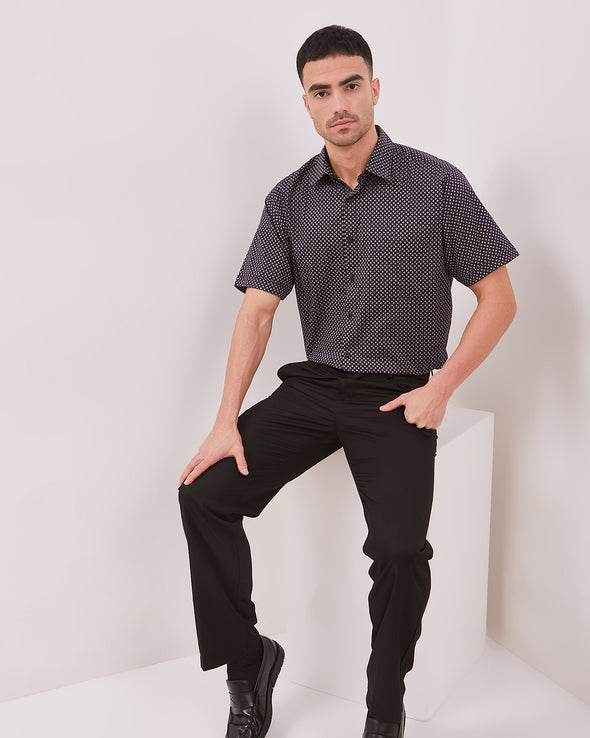 Men's Short Sleeve Shirt Regular Fit Navy