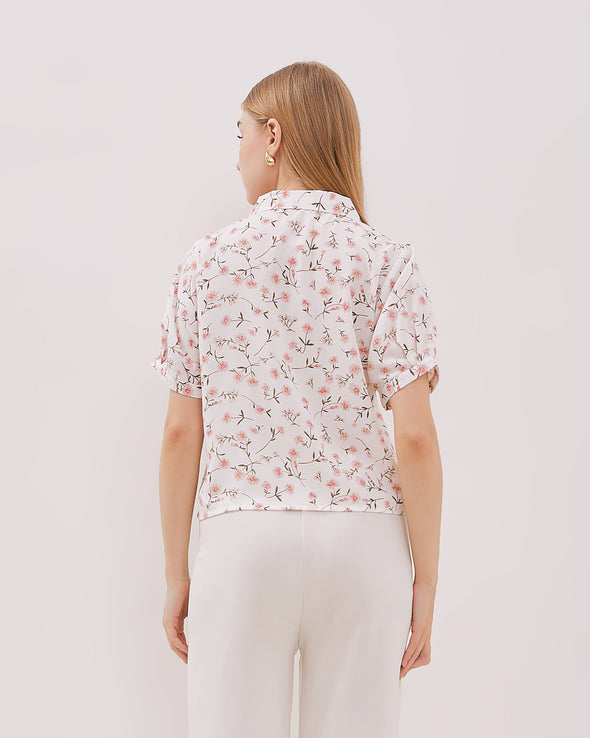 Women's White Short Sleeved Shirt