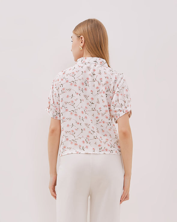 Women's White Short Sleeved Shirt