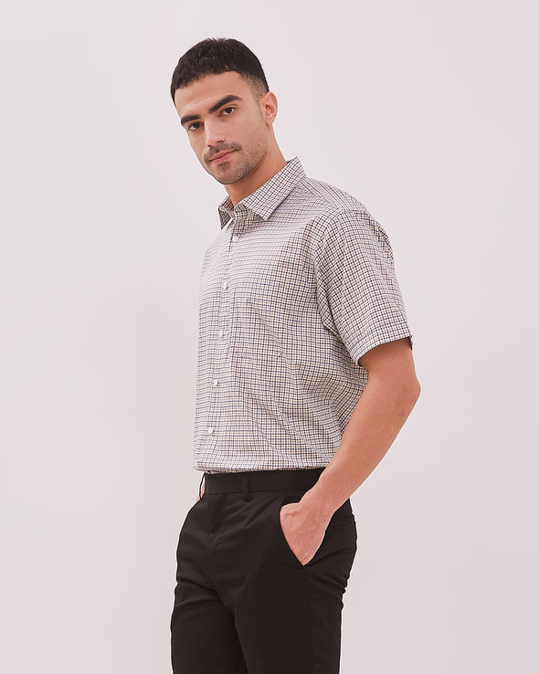Men's White Short-Sleeved Shirt