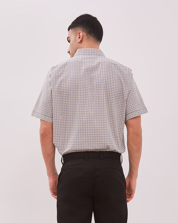 Men's White Short-Sleeved Shirt