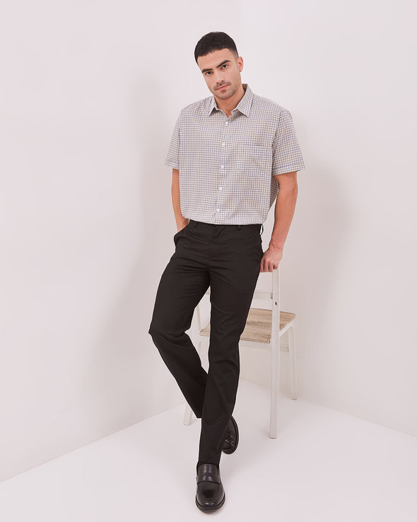 Men's White Short-Sleeved Shirt