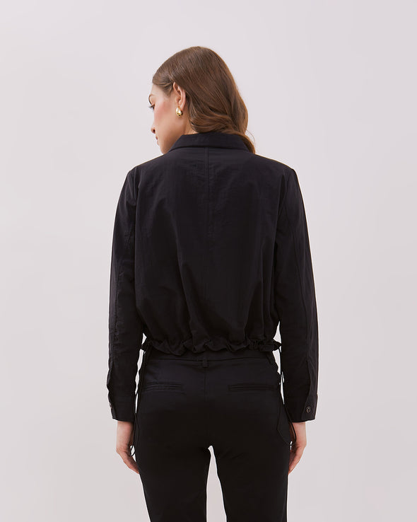Women's White Crop Jacket